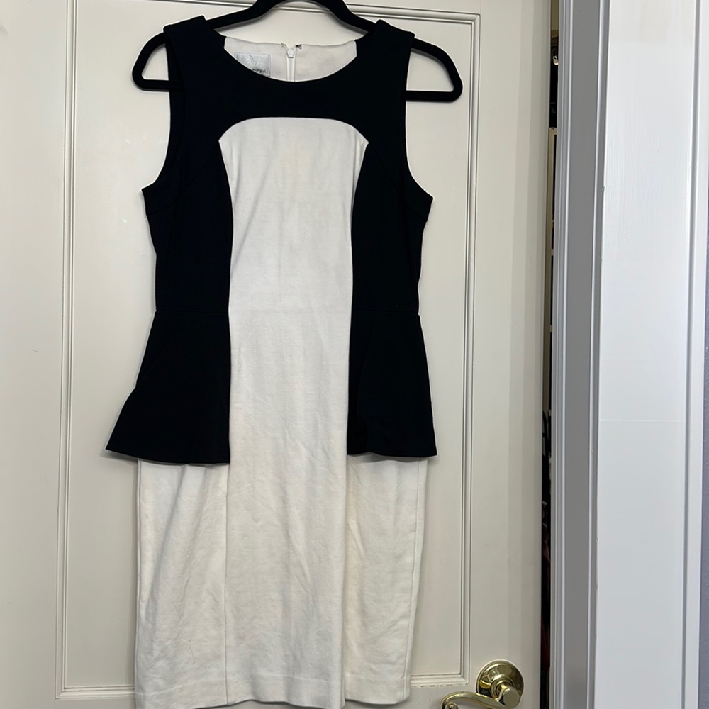 Color block dress with peplum